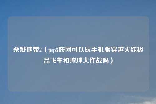 杀戮地带2（psp3联网可以玩手机版穿越火线极品飞车和球球大作战吗）