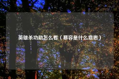 英雄杀功勋怎么看（慕容是什么意思）