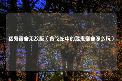 猛鬼宿舍无敌版（贪吃蛇中的猛鬼宿舍怎么玩）