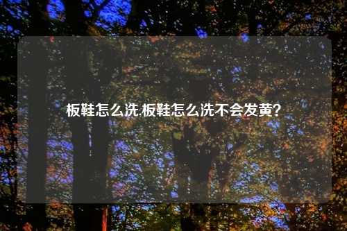 板鞋怎么洗,板鞋怎么洗不会发黄？