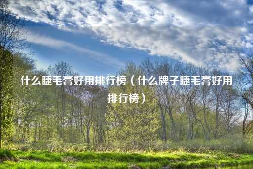 什么睫毛膏好用排行榜（什么牌子睫毛膏好用排行榜）