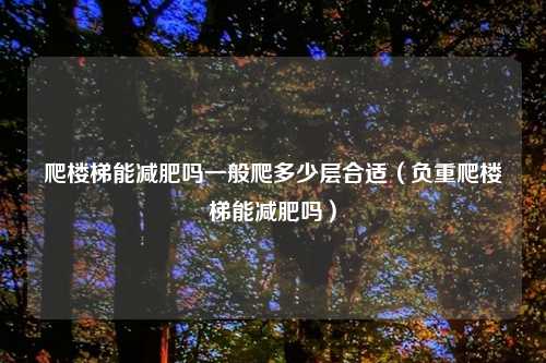 爬楼梯能减肥吗一般爬多少层合适（负重爬楼梯能减肥吗）