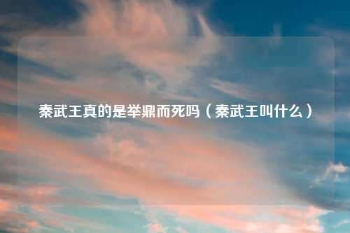 秦武王真的是举鼎而死吗（秦武王叫什么）