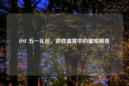 DNF 五一礼包，游戏盛宴中的璀璨明珠