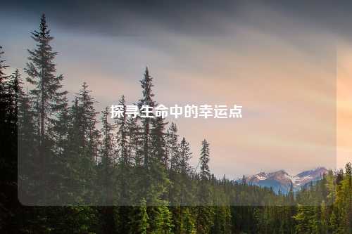 探寻生命中的幸运点