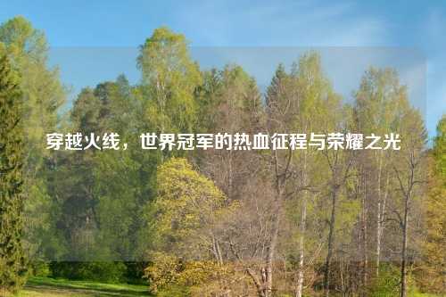 穿越火线，世界冠军的热血征程与荣耀之光