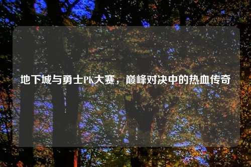 地下城与勇士PK大赛，巅峰对决中的热血传奇
