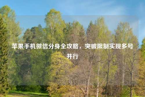 苹果手机微信分身全攻略，突破限制实现多号并行