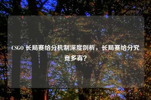 CSGO 长局赛给分机制深度剖析，长局赛给分究竟多寡？