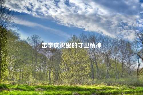 击拳庆祝里的守卫精神