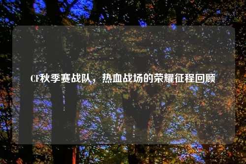 CF秋季赛战队，热血战场的荣耀征程回顾