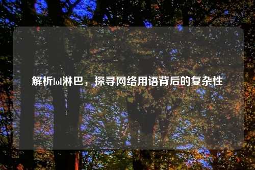 解析lol淋巴，探寻网络用语背后的复杂性