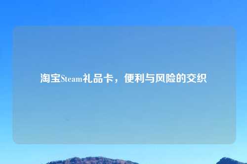 淘宝Steam礼品卡，便利与风险的交织