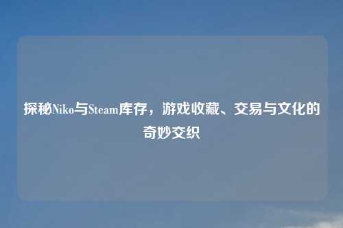 探秘Niko与Steam库存，游戏收藏、交易与文化的奇妙交织