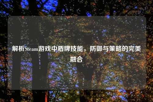 解析Steam游戏中盾牌技能，防御与策略的完美融合