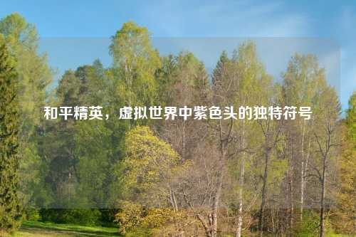 和平精英，虚拟世界中紫色头的独特符号