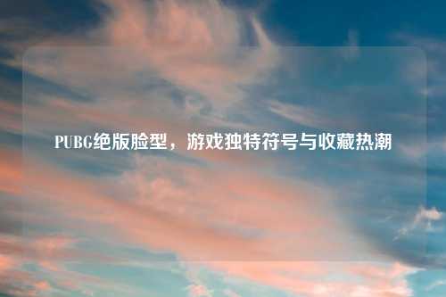 PUBG绝版脸型，游戏独特符号与收藏热潮