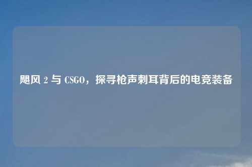 飓风 2 与 CSGO，探寻枪声刺耳背后的电竞装备