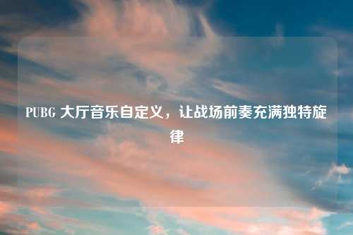 PUBG 大厅音乐自定义，让战场前奏充满独特旋律
