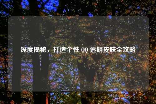 深度揭秘，打造个性 QQ 透明皮肤全攻略