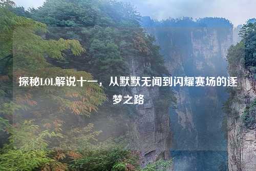 探秘LOL解说十一，从默默无闻到闪耀赛场的逐梦之路