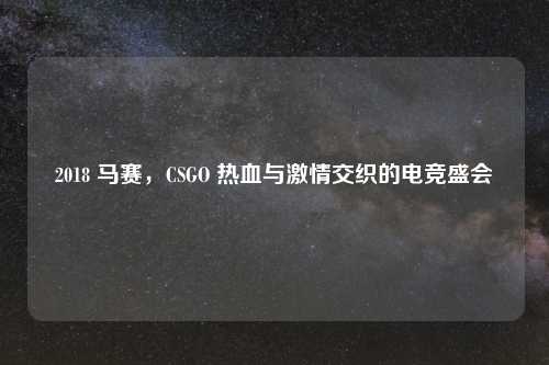 2018 马赛，CSGO 热血与激情交织的电竞盛会