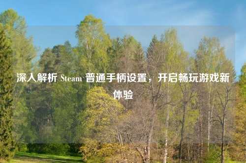 深入解析 Steam 普通手柄设置，开启畅玩游戏新体验