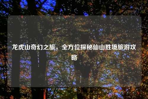 龙虎山奇幻之旅，全方位探秘仙山胜境旅游攻略
