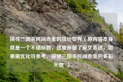 探寻三国杀民间赤兔的缤纷世界（原内容本身就是一个不错标题，这里保留了原文表述，如果需优化可参考，探秘三国杀民间赤兔的多彩天地  ）