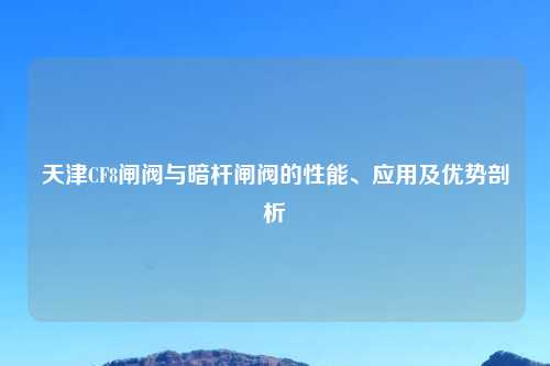 天津CF8闸阀与暗杆闸阀的性能、应用及优势剖析