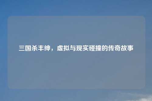 三国杀丰绅，虚拟与现实碰撞的传奇故事