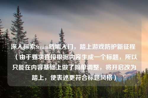 深入探索Steam盾墙入门，踏上游戏防护新征程 （由于要求直接根据内容生成一个标题，所以只能在内容基础上做了简单调整，将开启改为踏上，使表述更符合标题风格）