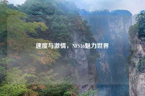 速度与激情，NFS16魅力世界