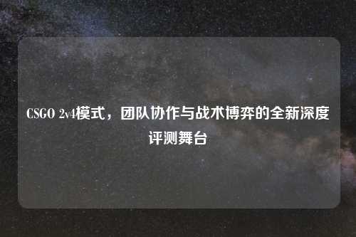 CSGO 2v4模式，团队协作与战术博弈的全新深度评测舞台