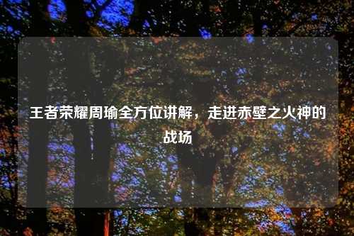 王者荣耀周瑜全方位讲解，走进赤壁之火神的战场