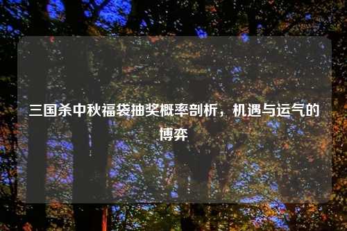 三国杀中秋福袋抽奖概率剖析，机遇与运气的博弈