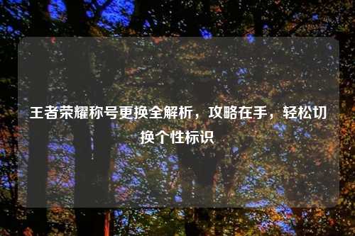 王者荣耀称号更换全解析，攻略在手，轻松切换个性标识