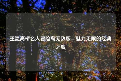 重温高桥名人冒险岛无敌版，魅力无限的经典之旅