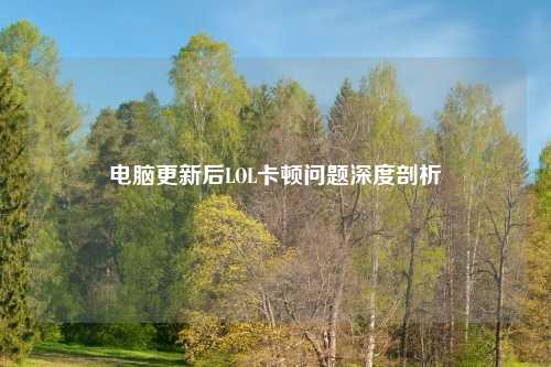 电脑更新后LOL卡顿问题深度剖析