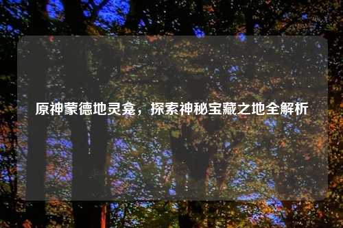 原神蒙德地灵龛，探索神秘宝藏之地全解析