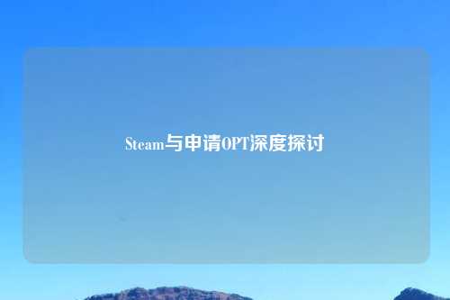 Steam与申请OPT深度探讨