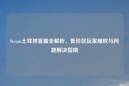 Steam土耳其客服全解析,低价区玩家维权与问题解决指南