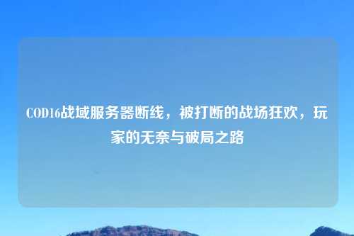 COD16战域服务器断线，被打断的战场狂欢，玩家的无奈与破局之路