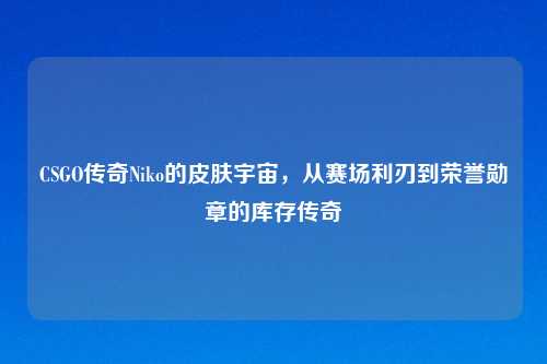 CSGO传奇Niko的皮肤宇宙，从赛场利刃到荣誉勋章的库存传奇