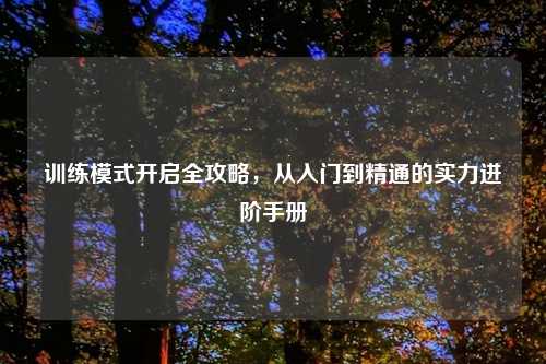 训练模式开启全攻略，从入门到精通的实力进阶手册