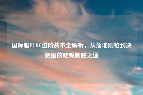 国际服PUBG进阶战术全解析，从落地刚枪到决赛圈的吃鸡制胜之道