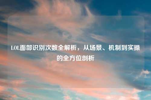 LOL面部识别次数全解析，从场景、机制到实操的全方位剖析