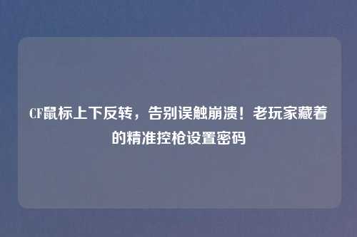 CF鼠标上下反转，告别误触崩溃！老玩家藏着的精准控枪设置密码