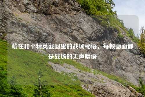 藏在和平精英截图里的战场秘语，每帧画面都是战场的无声暗语