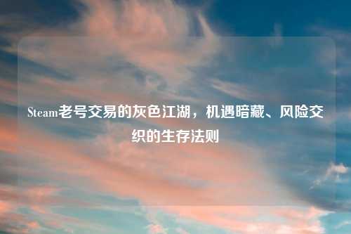 Steam老号交易的灰色江湖，机遇暗藏、风险交织的生存法则